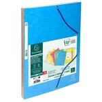 Chemise 3 Rabats À Élastiques Carte Lustrée 400g/m2 ® - A4 - Couleurs Assorties Pastels - X 50 - Exacompta