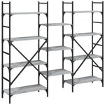 vidaXL Bibliothèque sonoma gris 160x28 5x136 5 cm bois d'ingénierie