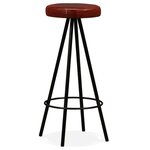 vidaXL Tabourets de bar lot de 4 cuir véritable