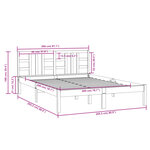 vidaXL Cadre de lit Blanc Bois massif 200x200 cm