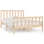 vidaXL Cadre de lit bois massif 120x190 cm petit double