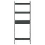 vidaXL Étagère de toilette Gris 63x26x171 cm Bois de pin massif