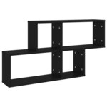 vidaXL Étagère murale Noir 100x18x53 cm Bois d’ingénierie