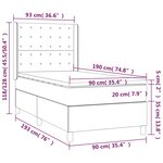 vidaXL Sommier à lattes de lit avec matelas Bleu 90x190 cm Tissu