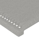 vidaXL Cadre de lit avec tête de lit Gris clair 200x200 cm Tissu