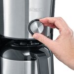 Cafetière filtre isotherme - 8 tasses - 1 L - 1 000 W - Sélecteur d'arôme - Inox/Noir