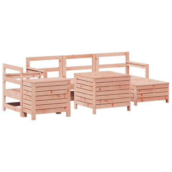 vidaXL Salon de jardin 7 Pièces bois massif sapin de douglas
