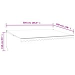 vidaXL Auvent rétractable automatique crème 5x3 m