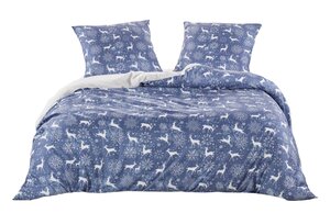 Parure de lit Noël 240 x 220 cm - Bleu