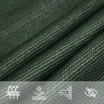 vidaXL Voile d'ombrage 160 g/m² Vert foncé 5x5x6 m PEHD