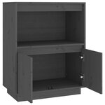 vidaXL Buffet Gris 60x34x75 cm Bois massif de pin