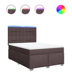 vidaXL Sommier à lattes de lit avec matelas Marron foncé 160x200 cm