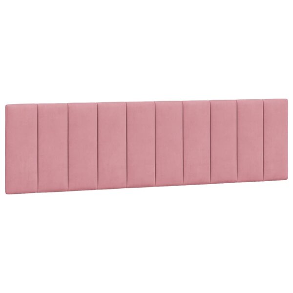 vidaXL Coussin de tête de lit rose 180 cm velours
