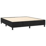 vidaXL Sommier à lattes de lit et matelas Noir 160x200 cm Velours