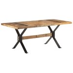 vidaXL Table de salle à manger 180x90x76 cm Bois de manguier brut