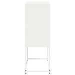 vidaXL Meuble TV blanc 68x39x60 5 cm acier