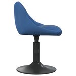 vidaXL Chaises pivotantes à manger lot de 4 bleu velours