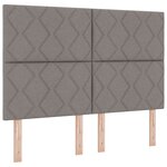 vidaXL Tête de lit taupe avec design en blocs de diamants  140 cm en tissu