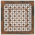 vidaXL Set de supports de plantes 3 Pièces Style vintage Métal rouillé