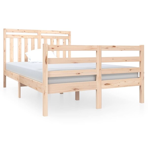 vidaXL Cadre de lit 120x190 cm Petit double Bois massif