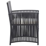 Salon de jardin meuble d'extérieur ensemble de mobilier 4 pièces avec coussin résine tressée noir 02_0016075