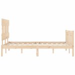 vidaXL Cadre de lit avec tête de lit 140x200 cm bois massif