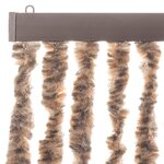 vidaXL Rideau anti-mouches beige et marron foncé 56x200 cm chenille