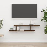 vidaXL Étagère TV murale Chêne marron 125x18x23 cm Bois d'ingénierie