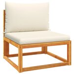 vidaXL Salon de jardin avec coussins 8 Pièces bois massif d'acacia
