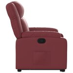 vidaXL Fauteuil inclinable Rouge bordeaux Similicuir
