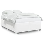 vidaXL Cadre de lit Blanc 140x190 cm Similicuir