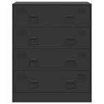 vidaXL Buffet noir 67x39x83 cm acier