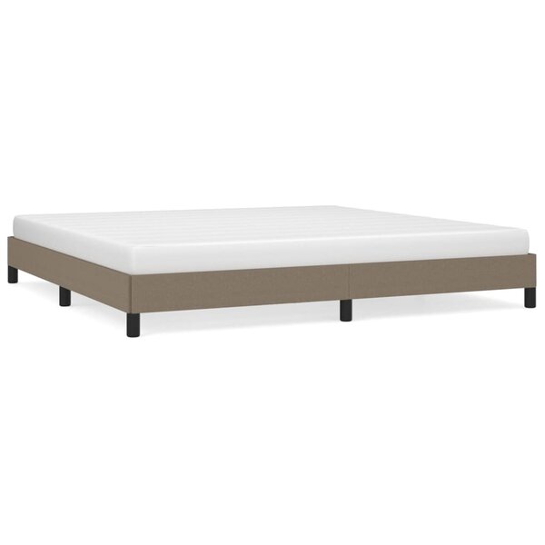 vidaXL Cadre de lit Taupe 200x200 cm Tissu
