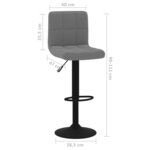 vidaXL Tabourets de bar lot de 2 gris foncé velours