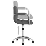 vidaXL Chaise pivotante de salle à manger Gris foncé Tissu