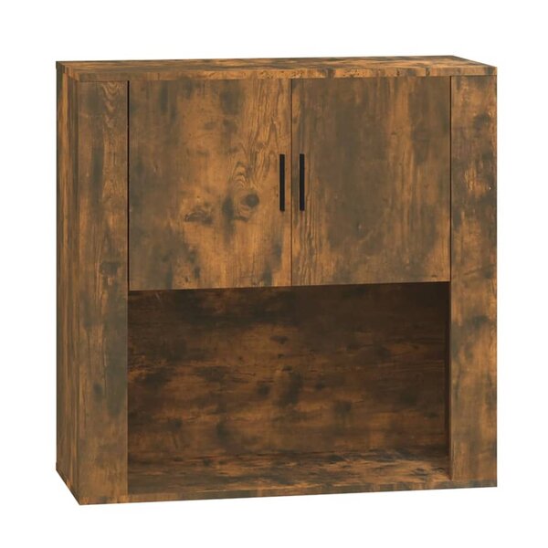 vidaXL Armoire murale Chêne fumé 80x33x80 cm Bois d'ingénierie
