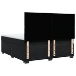 vidaXL Sommier à lattes de lit avec matelas Noir 180x200 cm Velours