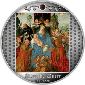FEASTS OF THE ROSARY Albrecht Dürer Argent Coin 500 Francs Cameroon 2021