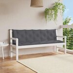 vidaXL Coussin de banc de jardin anthracite tissu oxford