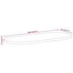 vidaXL Dessus de table 100x40x2 5 cm ovale bois massif de manguier