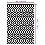 vidaXL Tapis d'extérieur Gris 120x180 cm PP