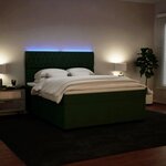 vidaXL Sommier à lattes de lit et matelas Vert foncé 180x200cm Velours