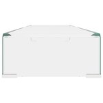 vidaXL Meuble TV/pour moniteur 100x30x13 cm verre transparent