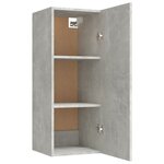 vidaXL Armoire murale Gris béton 34 5x34x90 cm Bois d'ingénierie