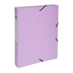 Chemise box exacompta aquarel  en carte lustrée - dos 4 cm couleurs assorties - lot de 8