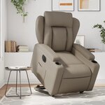 vidaXL Fauteuil inclinable électrique cappuccino similicuir