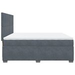 vidaXL Sommier à lattes de lit et matelas Gris foncé 200x200cm Velours