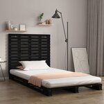 vidaXL Tête de lit murale Noir 81x3x91 5 cm Bois massif de pin