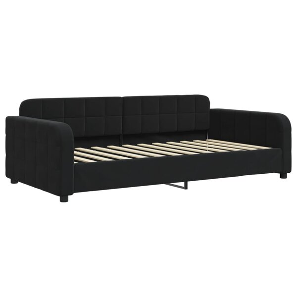 vidaXL Lit de repos noir 90x200 cm velours