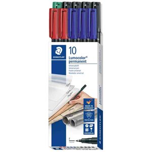 Marqueur permanent 318f lumocolor étui de 10 staedtler